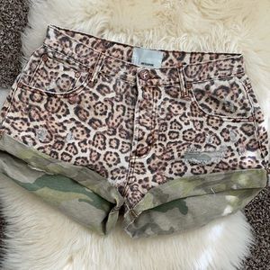 One teaspoon leopard mid waist bandits